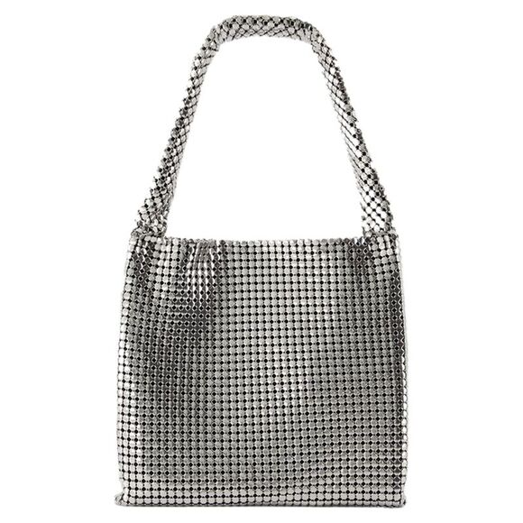 Medium Silver Pixel Shoulder Bag - Rabanne - Aluminium - Silver - Picture 1 of 4